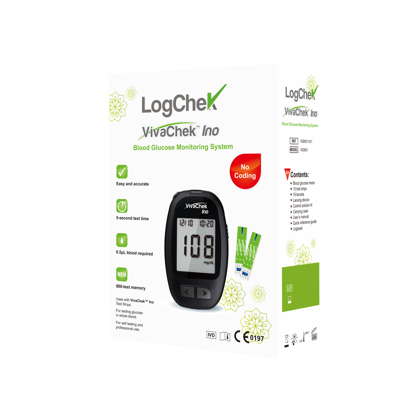LogChek Vivachek Ino Glucometer